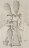 Giorgio de Chirico, Composizione metafisica, Disegno, 1917 (Collezione privata)
