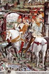 Salone dei Mesi, Francesco Del Cossa, Marzo (affresco parete est), Borso e i cortigiani a cavallo. Fototeca civica dei Musei d’Arte Antica © Assessorato alla Cultura, Comune di Ferrara