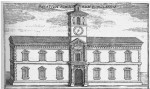 Foto di Palazzo Paradiso (seconda metà del 1800), sede dell'Università diFerrara e del Gabinetto dell'Osservatorio Meteorologico di Fisica primadel trasferimento, nel 1876, in cima alla Torre di Santa Caterina delCastello Estense, sotto la direzione di Giuseppe Bongiovanni.